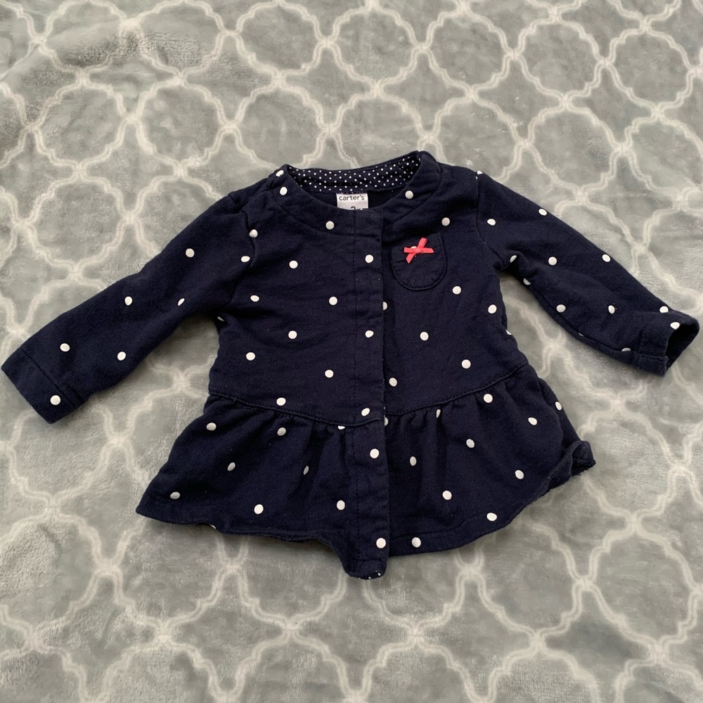 5 for $15 Carter’s Baby Girl Polka Dot Jacket 3 Mo